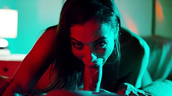 Petite brunette Anastasia Brokelyn rides a big cock with incredible passion on the bed. videos