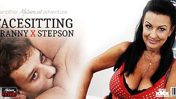 Inna White The Horny Gilf Facefucking A Young Man videos