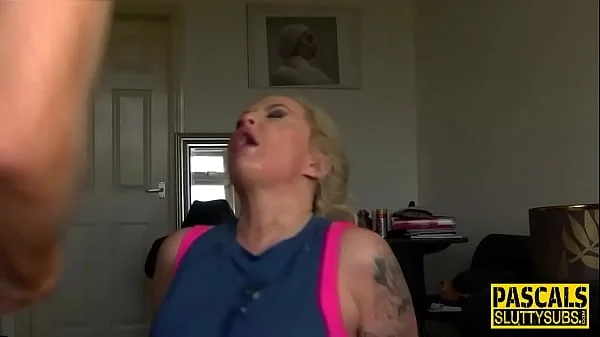 Submissive whore gagging on cock videos