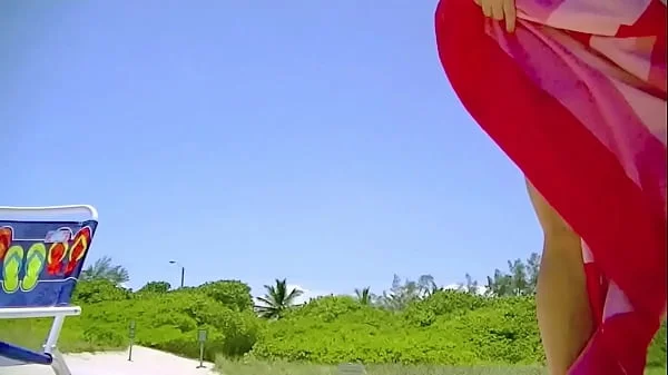 Exhibitionist Wife 245 Part 2 - Betty Bang Teases And Compares Her Husbands little cock next to a BIG BLACK COCK while nude beach voyeurs watch! videos