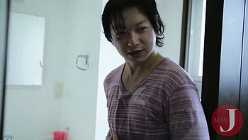 Beautiful asian girl sucks her bf's cock in the bathroom videos