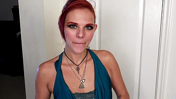 Redhead hottie with natural tits fingering and masturbating in miniskirt videos