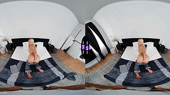 Short firecracker Jessie Ames satisfies her pussy in the bedroom with a guy videos