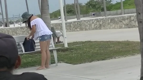 Upskirt Wife 27 - Heather Silk flashing her shaved pussy to voyeurs in public park! videos