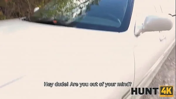 HUNT4K. Random passerby scores luxurious bride in the wedding limo videos