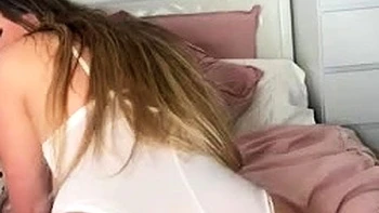 Daddyswallet Masturbates In White Lingerie With Dildo videos