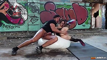 Petite Blonde Babe Fucked Hard In Public And Facialed videos