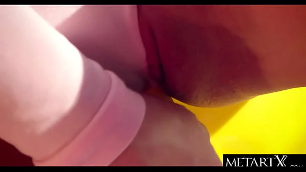 Sporty blonde fucks herself with the handle of her exercise ball videos