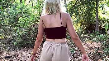 A big-breasted blonde girl has sex with her boyfriend in pov style videos