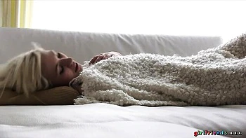 First class morning solo with a long-legged blonde Tracy Loves videos