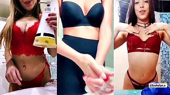 Horny babe with curly hair plays herself videos