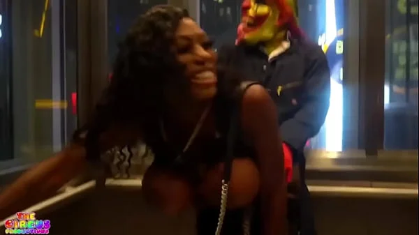 Michael Myers fucks Ebony Mystique on the Las Vegas Strip videos