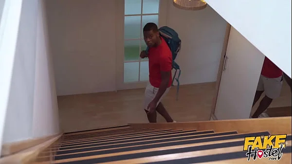 Fake Hostel - Red hot interracial threesome with Dutch Ebony babe skinny natural Czech teen and big black cock with Romy Indy, Jenny Doll and Darrell Deeps videos