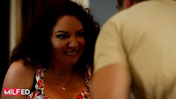 Riding dick clip with delicious Nathan Bronson from MILFED videos