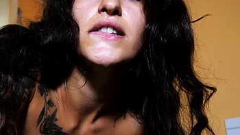 Cute curly brunette solo webcam masturbation videos