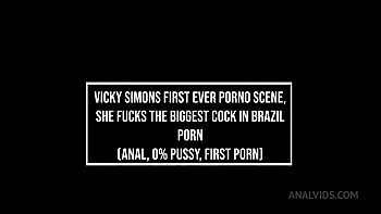 Vicky Simons First Ever Porno Scene, She Fucks The Biggest Cock videos