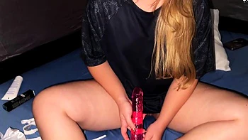 Blonde babe caught stroking in school camp - Anal and videos