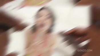 Piss drinking slut Madison Quinn assfucked in hot threesome with videos