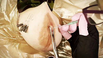 Mature Dominatrix Mistress April Rough Piercing Clinic - Extreme BDSM & Nipple Needle Humiliation videos