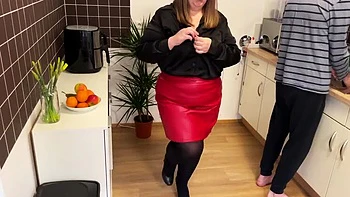 Sexy Ukrainian Stepmom Demands Cum on Her Pantyhose - Big Ass MILF Handjob & Doggystyle videos