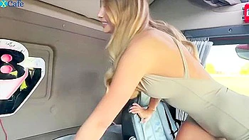 Sexy Slim Blonde Cutie Cheats On Her Bf, Rewarding The Trucker With Bj & Sex For Giving Her A Lift videos