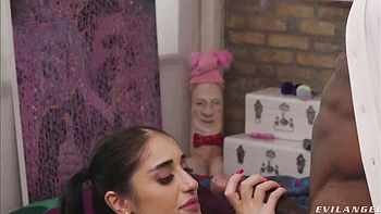 Bitchy white model Ara Mix rammed by large black sausage videos