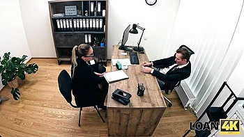 Loan4k featuring Jennifer Mendez and Stanley Johnson's sex toy testing scene videos