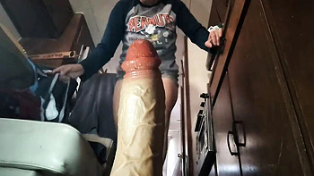 Hot Milf Jamponie Takes Huge Dildo in Her Pussy - Solo Mature Masturbation videos