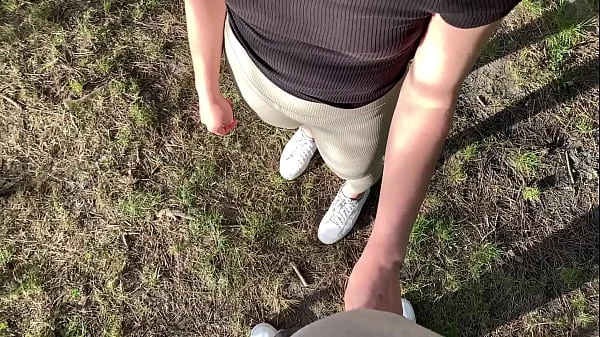 The first date with an 18yearold beauty on the riverbank ended with a blowjob and cum in her mouth videos