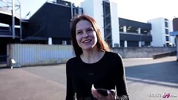 German Scout Picks Up Skinny Redhead Teen Peach Delina for First Casting Fuck - Hardcore 4K Sex videos