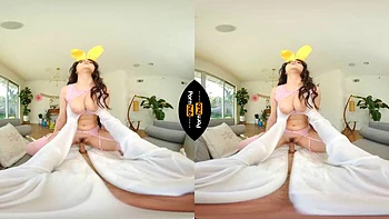 EasterBunny: Blowjob, Cowgirl  Brunette VR Porn videos