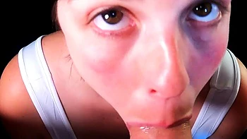 Brunette slut pov blowjob in close up HD videos