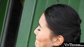 Hot Lesbian & Asian Lover Finger Each Other Out In The Garden videos