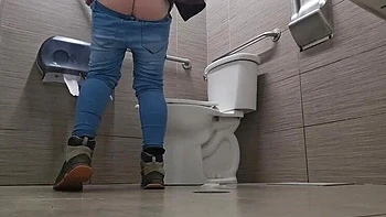 Nerdy Faery Squirts Pee in Bathroom - Hairy Pussy Close Up Fingering & Pissing Fetish videos