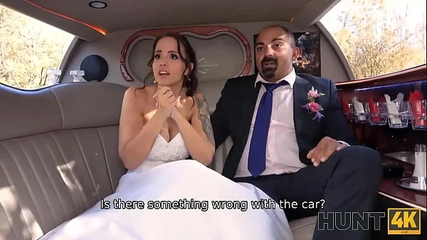 HUNT4K. Enticing bride-to-be rocks out with injured guy before husband videos