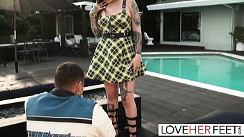 Loveherfeet smut with exciting Anna Chambers and Victor Ray from Love Her Feet videos