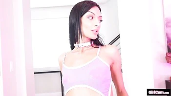 Good small-tit brunette Laynee James rammed in the cowgirl pose videos