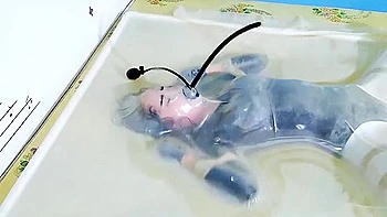 Frogtied In Transparent Vacbed videos