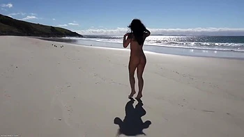 Gina Valentina Strips At The Beach - Gina Valentino videos