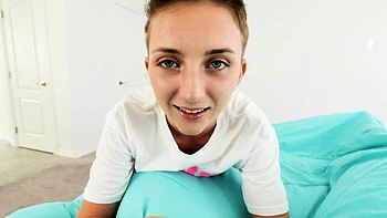 The stepdaughter, Macy Meadows, enjoys her stepfather's peni videos