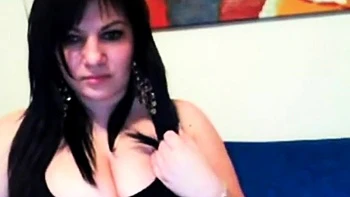 Busty BBW Brunette Plays With Her Big Tits on Webcam videos