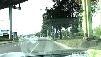 Eva Brooks Squirts 3 Times And Gets Mouth Piss In My Car videos