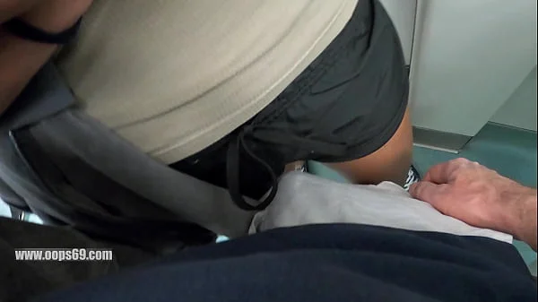 Grinding Dick in her Pussy Over Clothes in Subway Train and she Enjoyed videos