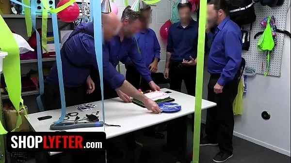 Shoplyfter - Blonde Teen Caught Stealing For The Third Time And Gets Gangbang By The Security Team videos