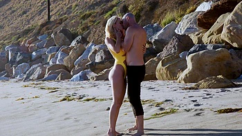 Hot couple Natalia Starr and Johnny Sins enjoy sex on beach videos