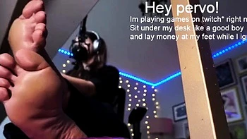 Slutty girl foot fetish with masturbation videos