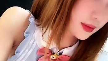 Japanese teen pussy pleased through panties videos