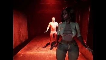 Denisporco 3D Animation: Anal Experiment with Ebony Babe & Superhero Blowjob videos