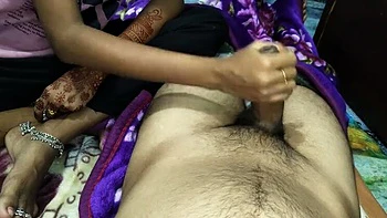 Hot Indian Girlfriend Gives Blowjob and Handjob to Monster Cock - Cum on Tits videos