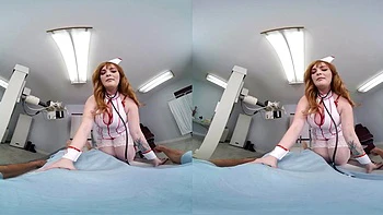 Рыжая в VR с большими сиськами в наезднице и миссионерке videos